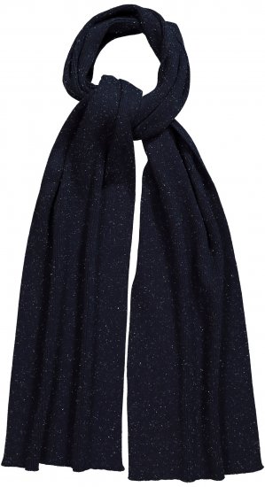 Ulla Popken Textured Speckled Scarf Navy - Modni dodatki - 