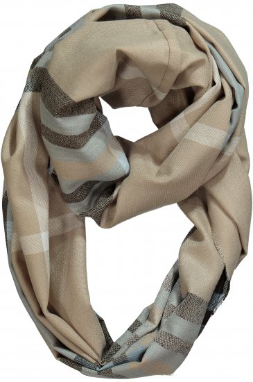 Ulla Popken Plaid Infinity Scarf Brown - Modni dodatki - 