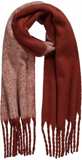 Ulla Popken Fringed Edge Boucle Scarf Orange - Modni dodatki - 