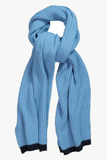 Ulla Popken Two Tone Knit Scarf Light Cornflower - Modni dodatki - 
