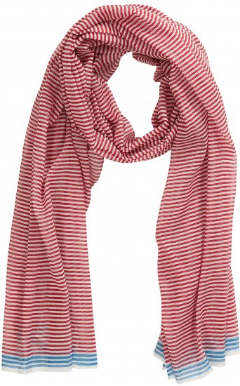 Ulla Popken Thin Stripe Color Contrast Scarf Salsa - Modni dodatki - 