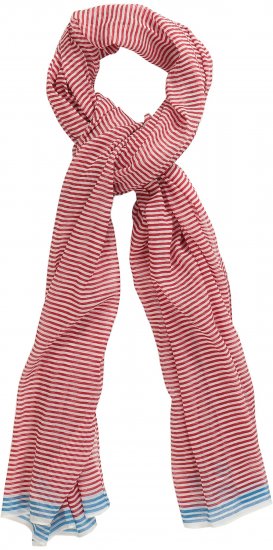 Ulla Popken Thin Stripe Color Contrast Scarf Salsa - Modni dodatki - 