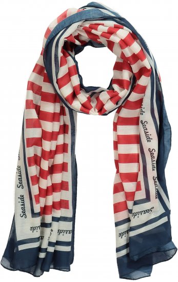 Ulla Popken Mix Stripe Scarf Forest Green - Modni dodatki - 