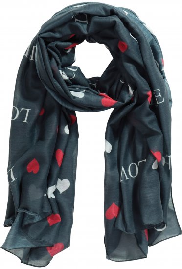 Ulla Popken Love Lightweight Scarf Navy - Modni dodatki - 