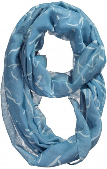 Ulla Popken Patterned Infinity Scarf Blue - Modni dodatki - 