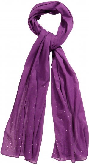 Ulla Popken Rhinestone Scarf Purple - Modni dodatki - 
