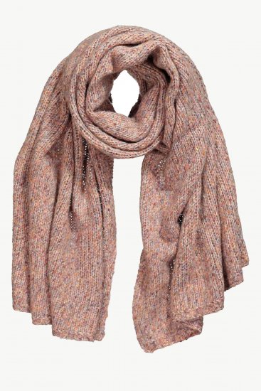 Ulla Popken Heather Knit Wool Blend Scarf Dark Pink - Modni dodatki - 