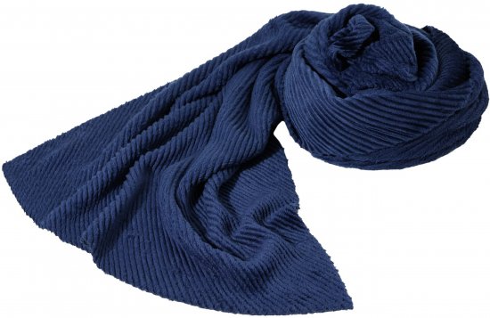 Ulla Popken Ribbed Chenille Scarf Navy - Modni dodatki - 