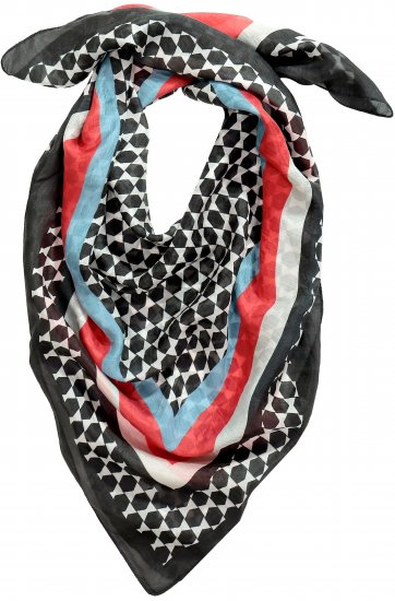 Ulla Popken Silk Scarf Black - Modni dodatki - 