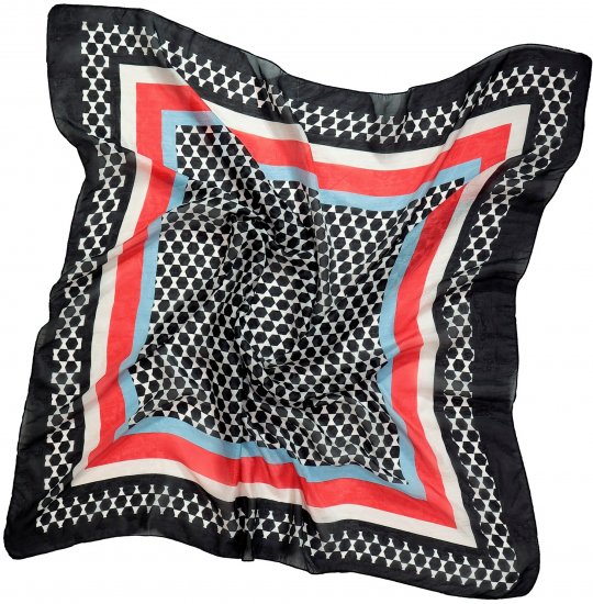 Ulla Popken Silk Scarf Black - Modni dodatki - 