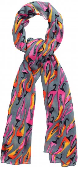 Ulla Popken Pepper Print Scarf Coral - Modni dodatki - 