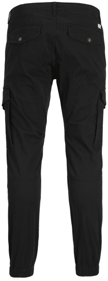 Jack & Jones Paul Flake Cargo Pants Black - Kavbojke & hlače - Moške Kavbojke in Hlače za Močnejše Postave