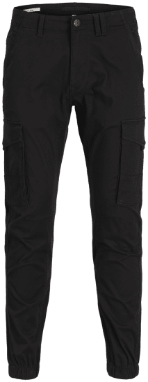 Jack & Jones Paul Flake Cargo Pants Black - Kavbojke & hlače - Moške Kavbojke in Hlače za Močnejše Postave
