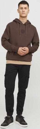 Jack & Jones Paul Flake Cargo Pants Black - Kavbojke & hlače - Moške Kavbojke in Hlače za Močnejše Postave