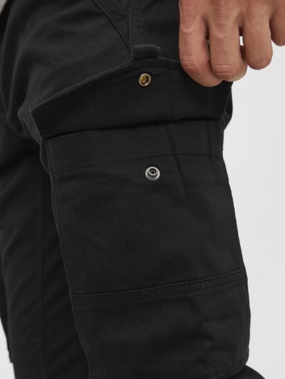 Jack & Jones Paul Flake Cargo Pants Black - Kavbojke & hlače - Moške Kavbojke in Hlače za Močnejše Postave