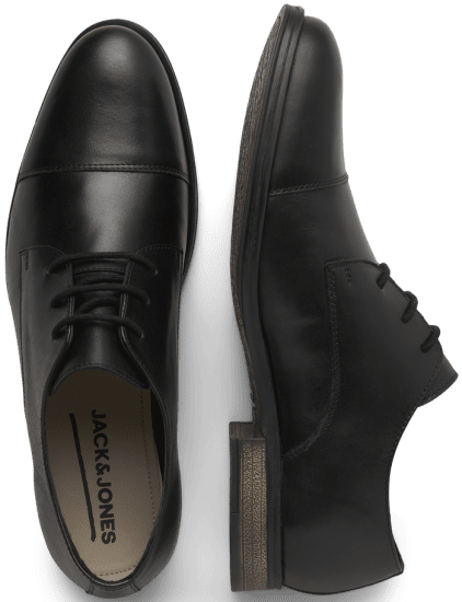 Jack & Jones Raymond Leather Shoes Anthracite - Moški čevlji 40-52 - 