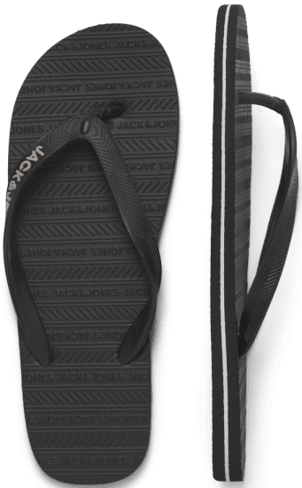 Jack & Jones Basic Flip Flop Slippers Anthracite - Moški čevlji 40-52 - 