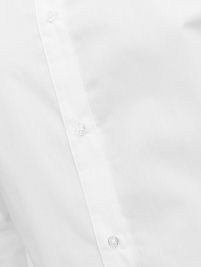 Motley Denim Big Sizes for Men Jack & Jones JOE Shirt Long Sleeve Plain Casual White