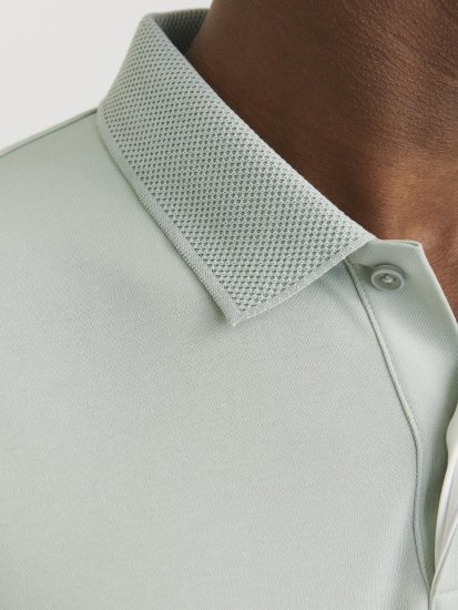 Jack & Jones Rodney Short Sleeve Polo Aqua Gray - Polo majice - Moške Polo Majice za Močnejše Postave