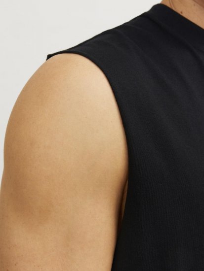 Jack & Jones VESTERBRO Sleeveless T-Shirt Black - Kratke Majice - Moške kratke majice za močnejše postave