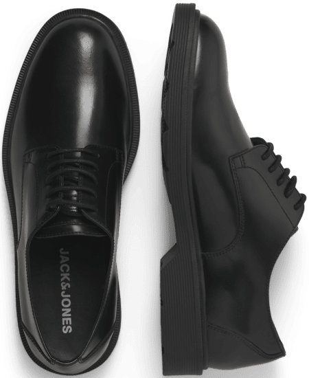Jack & Jones Dax Leather Lace Shoes Anthracite - Moški čevlji 40-52 - 