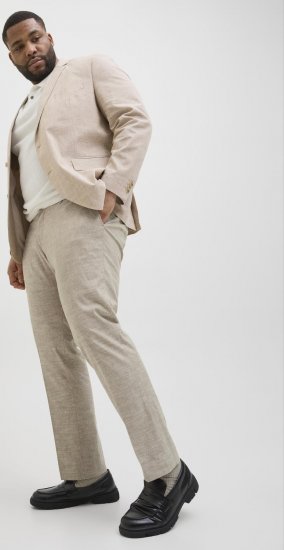 Jack & Jones Riviera Dress pants Beige - Kavbojke & Hlače - Moške Kavbojke in Hlače za Močnejše Postave