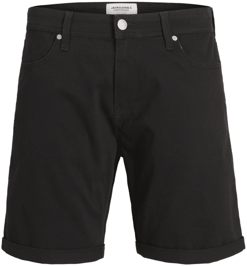 Jack & Jones Rick Dylan Original Shorts Black - Kratke hlače - Moške Kratke Hlače za Močnejše Postave