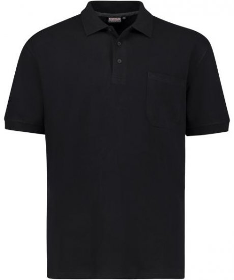 Adamo 139311 Poloshirt RF Black - Polo majice - Moške Polo Majice za Močnejše Postave