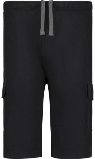 Adamo 159308 Cargo Shorts Black - Kratke hlače - Moške Kratke Hlače za Močnejše Postave