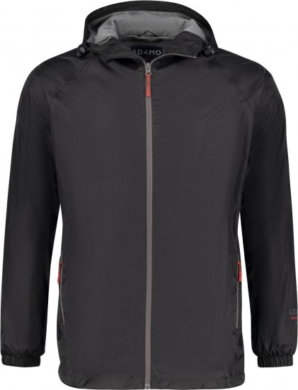 Adamo Nilo Lightweight Softshell Rain Jacket Black - Jakne - Moške bunde za Močnejše Postave