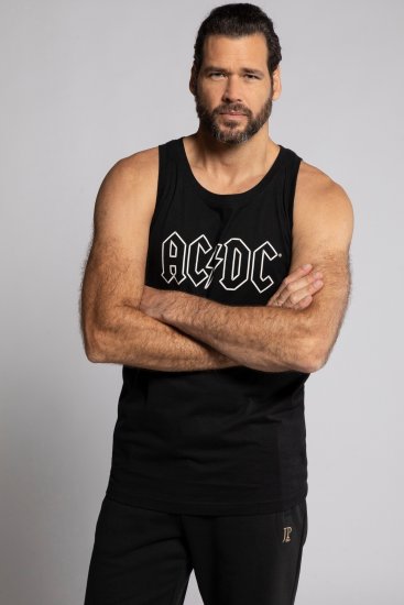 JP1880 AC/DC Graphic Comfort Fit Band Tank Top Black - Kratke Majice - Moške kratke majice za močnejše postave