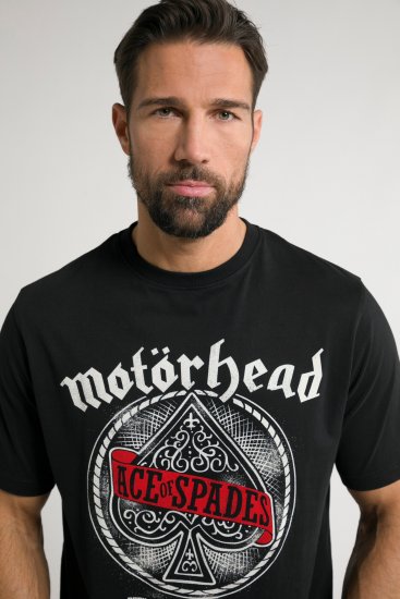 JP1880 Motörhead ACE Graphic Comfort Fit Band T-Shirt Black - Kratke Majice - Moške kratke majice za močnejše postave