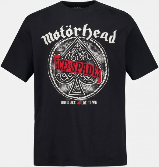 JP1880 Motörhead ACE Graphic Comfort Fit Band T-Shirt Black - Kratke Majice - Moške kratke majice za močnejše postave