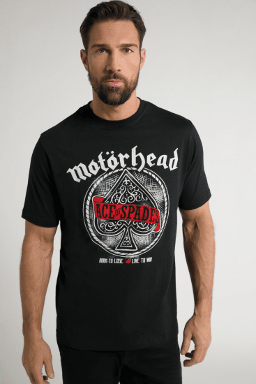 JP1880 Motörhead ACE Graphic Comfort Fit Band T-Shirt Black - Kratke Majice - Moške kratke majice za močnejše postave