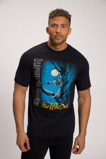 JP1880 Iron Maiden Graphic Comfort Fit Band T-Shirt Black - Kratke Majice - Moške kratke majice za močnejše postave