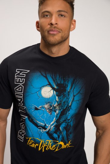 JP1880 Iron Maiden Graphic Comfort Fit Band T-Shirt Black - Kratke Majice - Moške kratke majice za močnejše postave