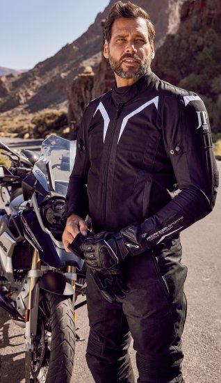 JP1880 3D Mesh Insert Motorcycle Jacket Black - Motoristična oblačila v večjih velikostih - Motoristična oblačila v velikih velikostih za moške