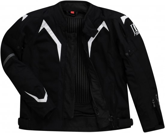 JP1880 3D Mesh Insert Motorcycle Jacket Black - Motoristična oblačila v večjih velikostih - Motoristična oblačila v velikih velikostih za moške