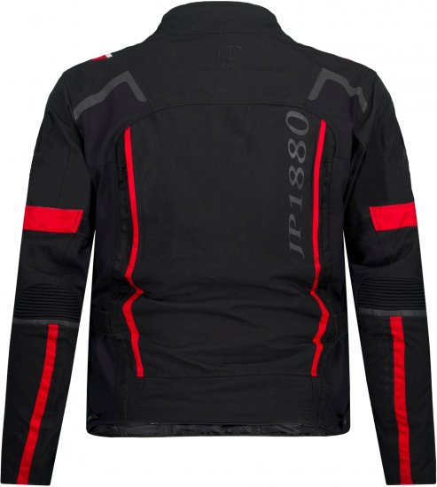 JP1880 Sporty Touring Motorcycle Jacket Black & Red - Motoristična oblačila v večjih velikostih - Motoristična oblačila v velikih velikostih za moške