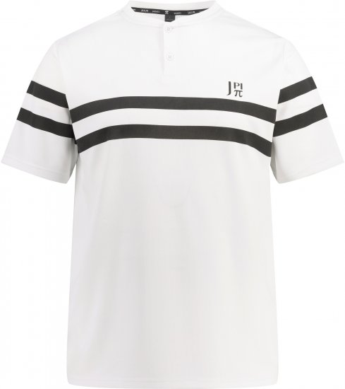  JP1880 Henley Tennis T-Shirt Snow White - Športna & zunanja oblačila - Moška Športna Oblačila za Močnejše postave
