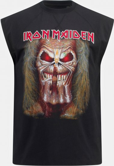 JP1880 Iron Maiden Graphic Comfort Fit Band Tank Top Black - Kratke Majice - Moške kratke majice za močnejše postave