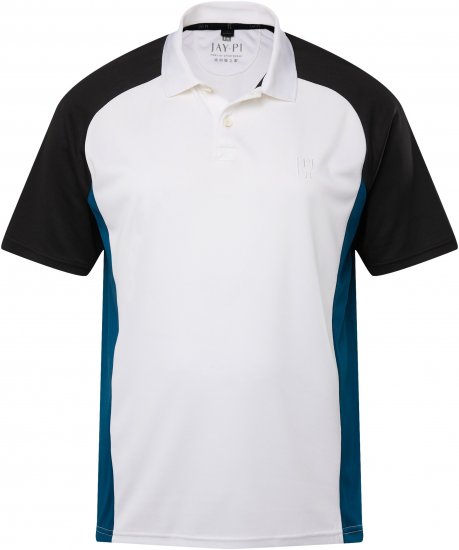 JP1880 FLEXNAMIC® QuickDry Tennis Polo Black-White-Blue - Športna & zunanja oblačila - Moška Športna Oblačila za Močnejše postave