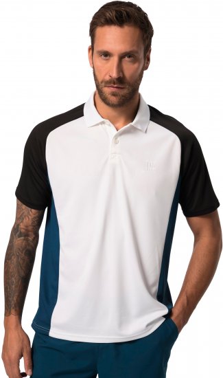 JP1880 FLEXNAMIC® QuickDry Tennis Polo Black-White-Blue - Športna & zunanja oblačila - Moška Športna Oblačila za Močnejše postave