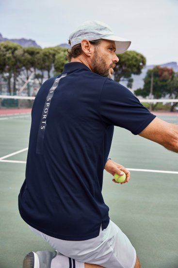 JP1880 FLEXNAMIC® QuickDry Tennis Polo Dark Navy - Športna & zunanja oblačila - Moška Športna Oblačila za Močnejše postave