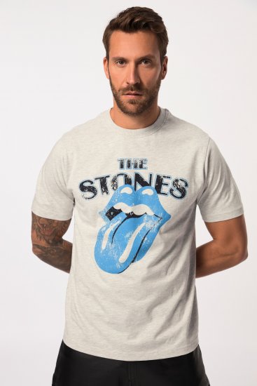 JP1880 Rolling Stones Graphic Comfort Fit Band T-Shirt Light Grey - Kratke Majice - Moške kratke majice za močnejše postave
