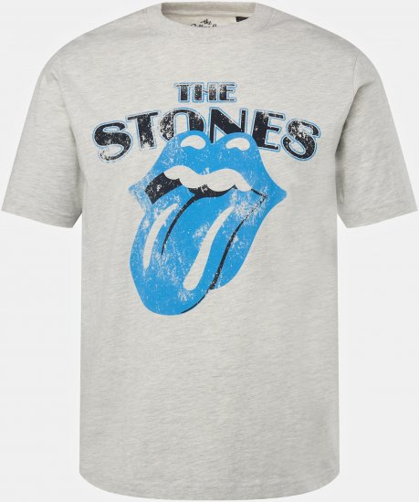 JP1880 Rolling Stones Graphic Comfort Fit Band T-Shirt Light Grey - Kratke Majice - Moške kratke majice za močnejše postave
