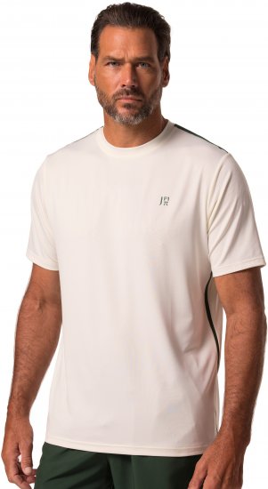 JP1880 QuickDry Stripes Tennis T-Shirt Off White - Športna & zunanja oblačila - Moška Športna Oblačila za Močnejše postave