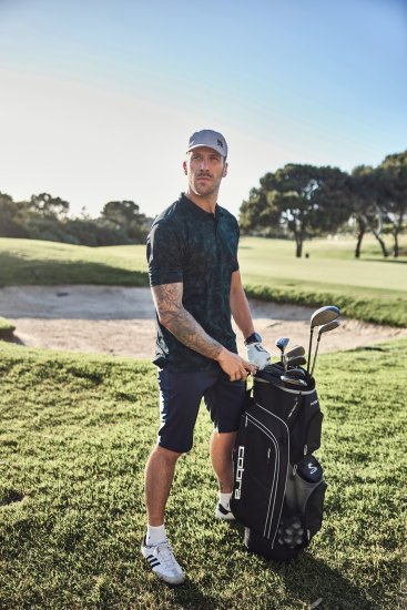 JP1880 Jay-Pi QuickDry AOP Golf Polo Shirt Navy Blue - Polo majice - Moške Polo Majice za Močnejše Postave