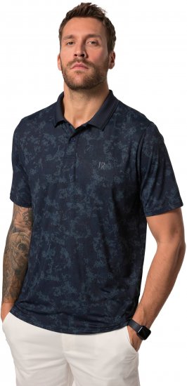 JP1880 Jay-Pi QuickDry AOP Golf Polo Shirt Navy Blue - Polo majice - Moške Polo Majice za Močnejše Postave