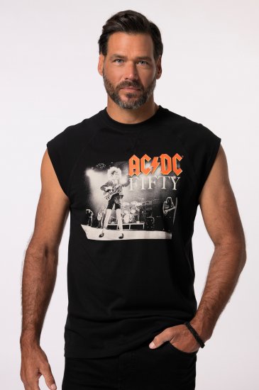 JP1880 AC/DC 50th Anniversary Band Photo Tank Top Black - Kratke Majice - Moške kratke majice za močnejše postave